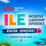 Promotional graphic for the Incentive Leadership Experience in Roatan, Honduras, hosted by SITE Southeast USA, scheduled for August 15–18, 2026.